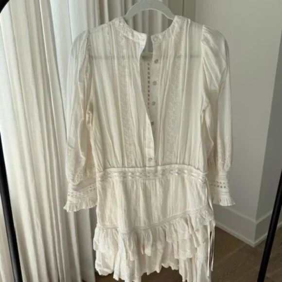 LoveShack Fancy White Lace Mini Dress - Picture 7 of 7